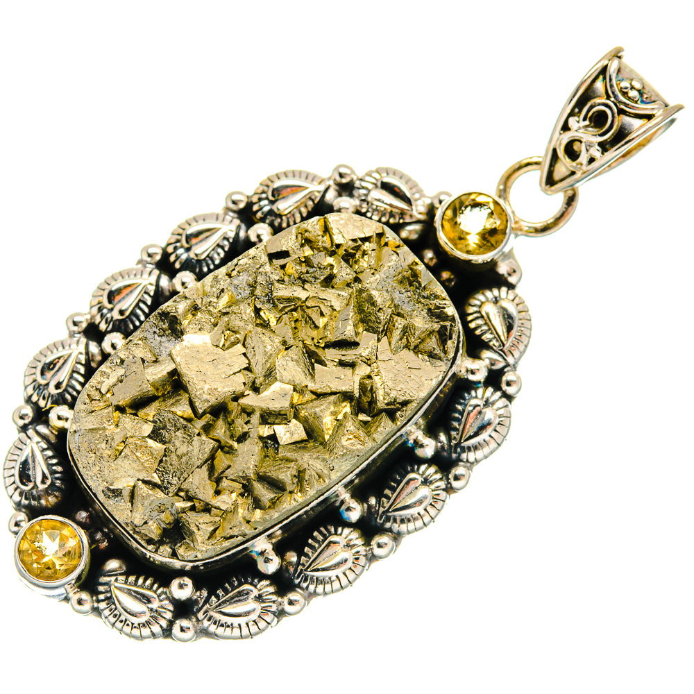 Pyrite Pendants handcrafted by Ana Silver Co - PD22985 - Photo 2