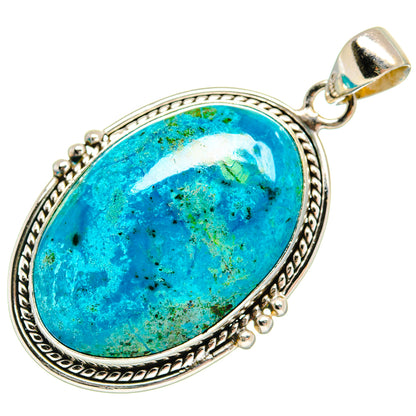 Chrysocolla Pendants handcrafted by Ana Silver Co - PD22993 - Photo 2