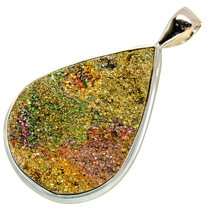 Spectro Pyrite Druzy Pendants handcrafted by Ana Silver Co - PD23000 - Photo 2