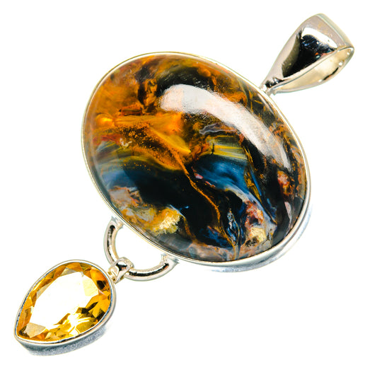 Golden Pietersite Pendants handcrafted by Ana Silver Co - PD23007 - Photo 2