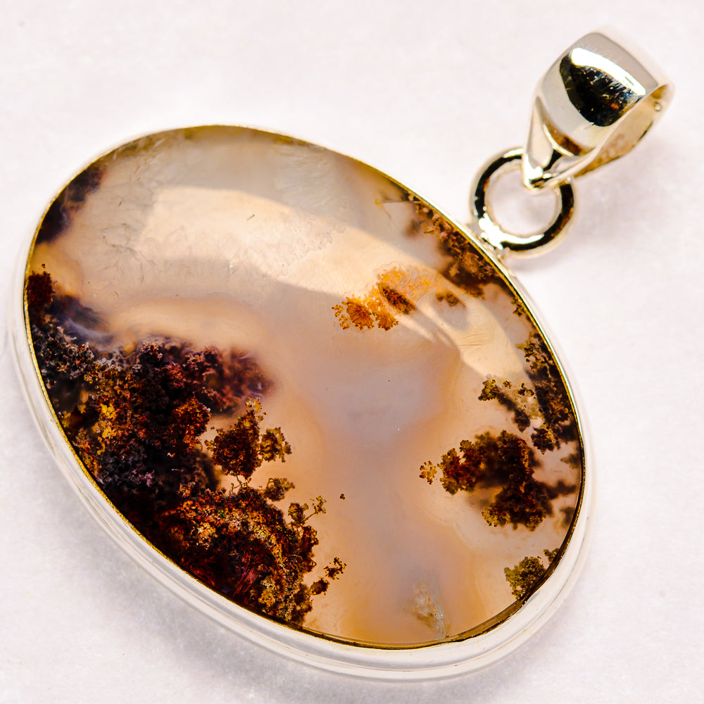 Indonesian Plume Agate Pendants handcrafted by Ana Silver Co - PD23026 - Photo 2