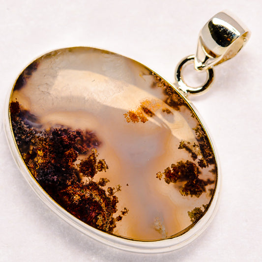 Indonesian Plume Agate Pendants handcrafted by Ana Silver Co - PD23026 - Photo 2