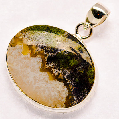 Indonesian Plume Agate Pendants handcrafted by Ana Silver Co - PD23027 - Photo 2