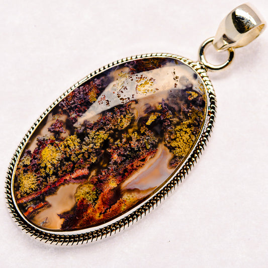Indonesian Plume Agate Pendants handcrafted by Ana Silver Co - PD23029 - Photo 2