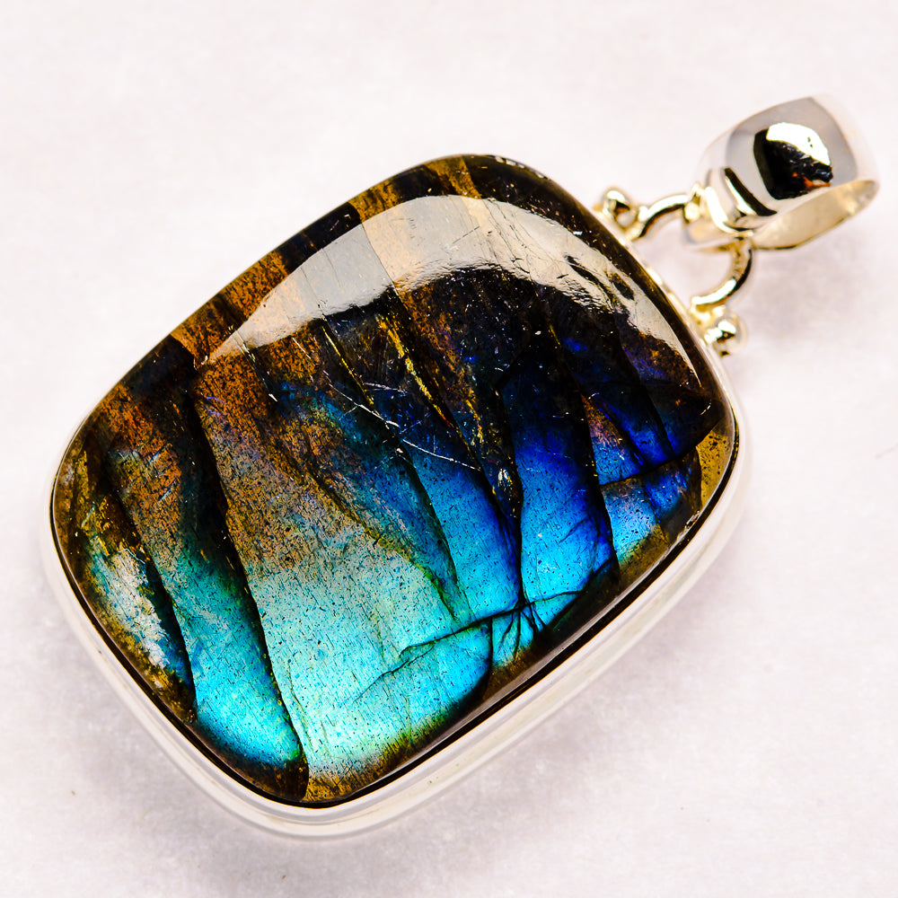 Labradorite Pendants handcrafted by Ana Silver Co - PD23038 - Photo 2