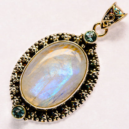 Rainbow Moonstone Pendants handcrafted by Ana Silver Co - PD23050 - Photo 2
