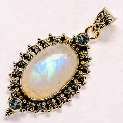 Rainbow Moonstone Pendants handcrafted by Ana Silver Co - PD23051 - Photo 2