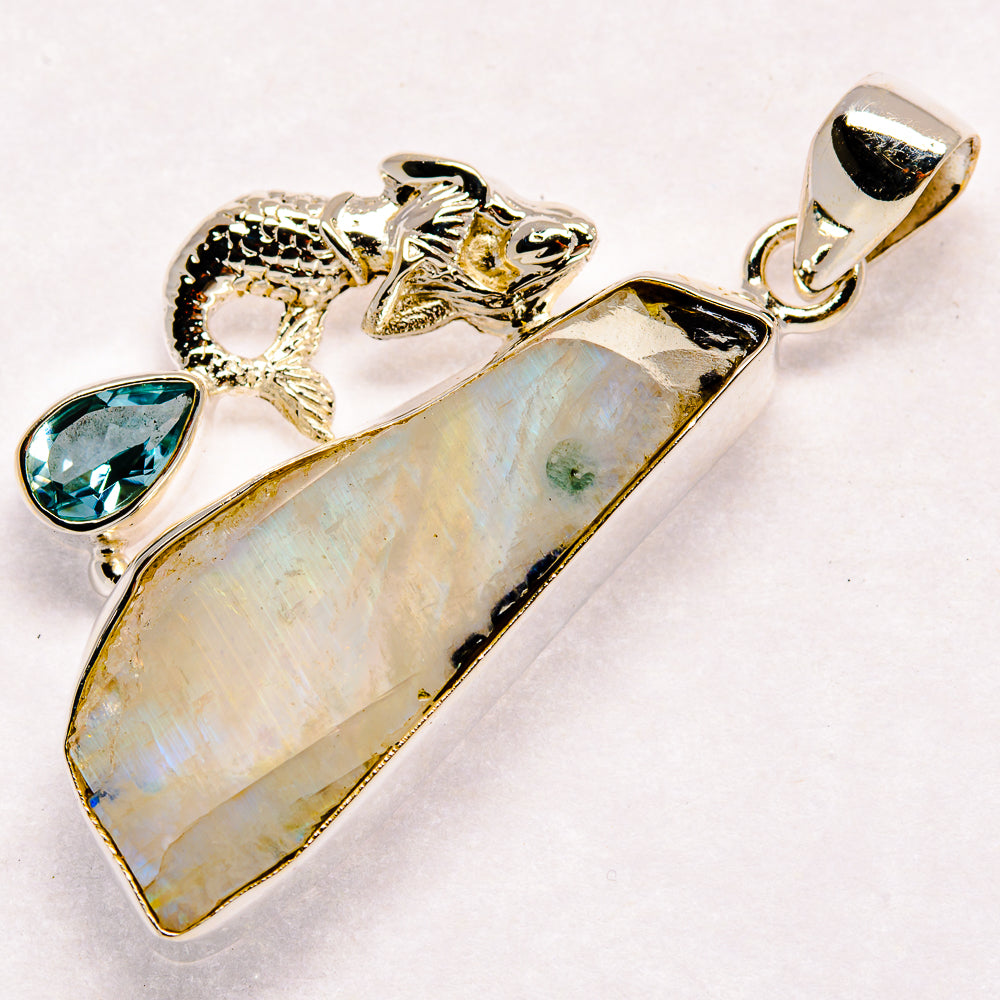 Rainbow Moonstone Pendants handcrafted by Ana Silver Co - PD23054 - Photo 2