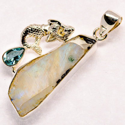 Rainbow Moonstone Pendants handcrafted by Ana Silver Co - PD23054 - Photo 2