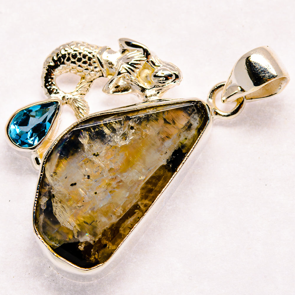 Rainbow Moonstone Pendants handcrafted by Ana Silver Co - PD23055 - Photo 2