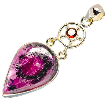 Ruby Fuchsite Pendants handcrafted by Ana Silver Co - PD23059 - Photo 2