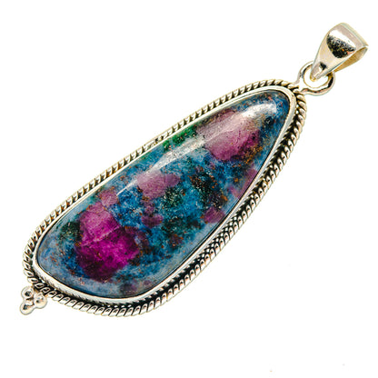 Ruby Fuchsite Pendants handcrafted by Ana Silver Co - PD23060 - Photo 2