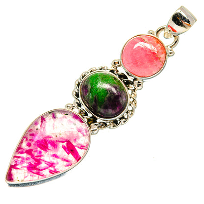 Pink Agate Pendants handcrafted by Ana Silver Co - PD23067 - Photo 2