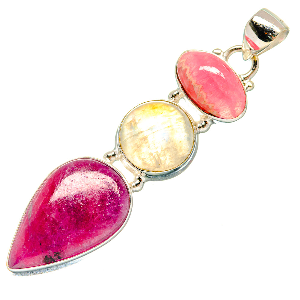 Ruby Fuchsite Pendants handcrafted by Ana Silver Co - PD23076 - Photo 2