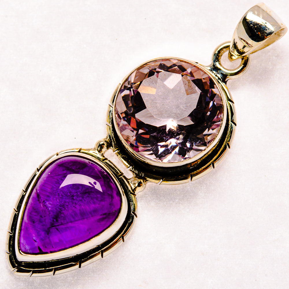 Amethyst Pendants handcrafted by Ana Silver Co - PD23079 - Photo 2