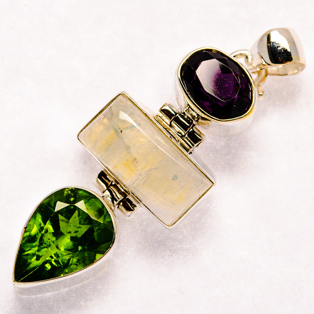 Rainbow Moonstone Pendants handcrafted by Ana Silver Co - PD23080 - Photo 2