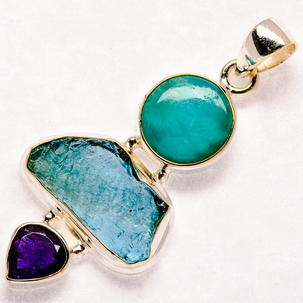 Aquamarine Pendants handcrafted by Ana Silver Co - PD23087 - Photo 2