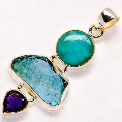 Aquamarine Pendants handcrafted by Ana Silver Co - PD23087 - Photo 2