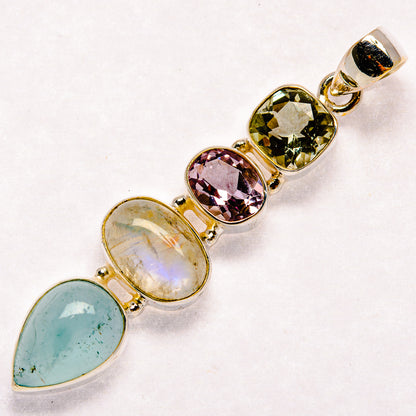 Aquamarine Pendants handcrafted by Ana Silver Co - PD23088 - Photo 2