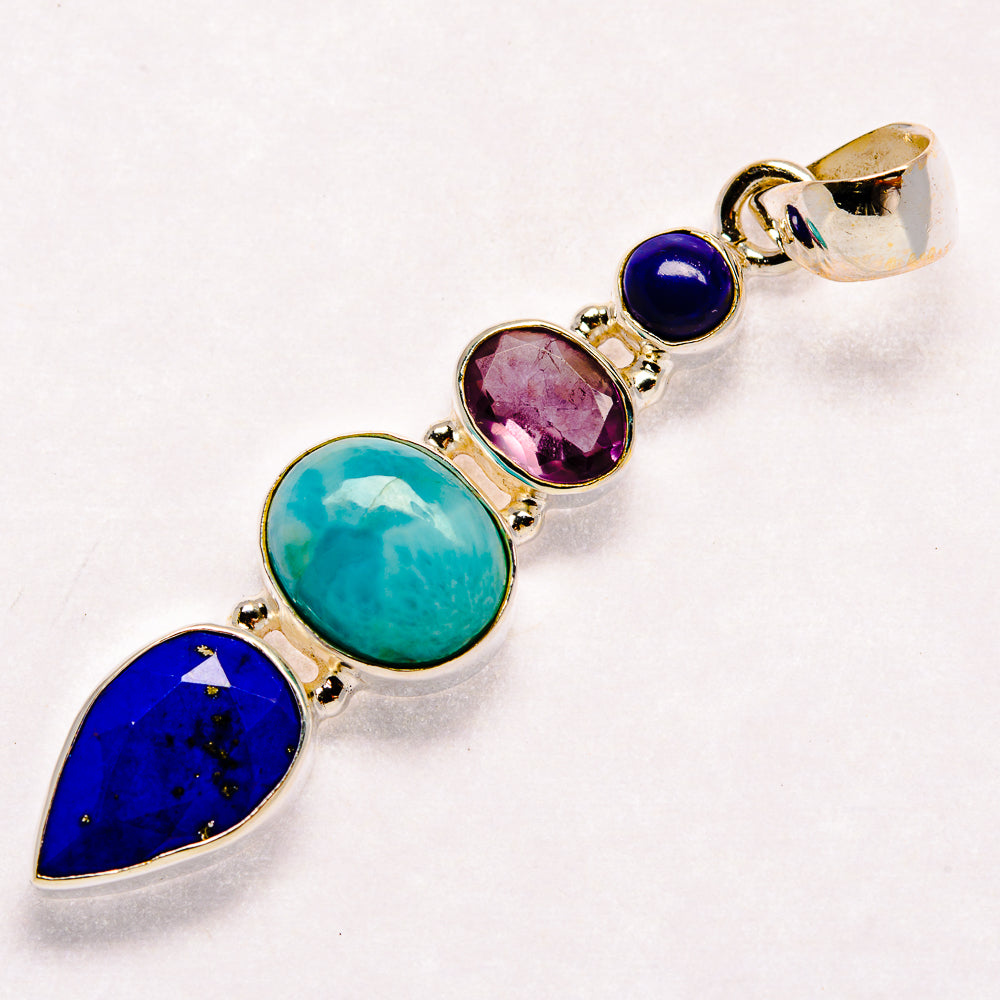 Lapis Lazuli Pendants handcrafted by Ana Silver Co - PD23090 - Photo 2