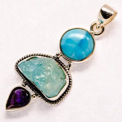 Aquamarine Pendants handcrafted by Ana Silver Co - PD23093 - Photo 2