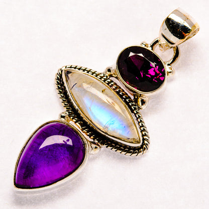 Rainbow Moonstone Pendants handcrafted by Ana Silver Co - PD23095 - Photo 2