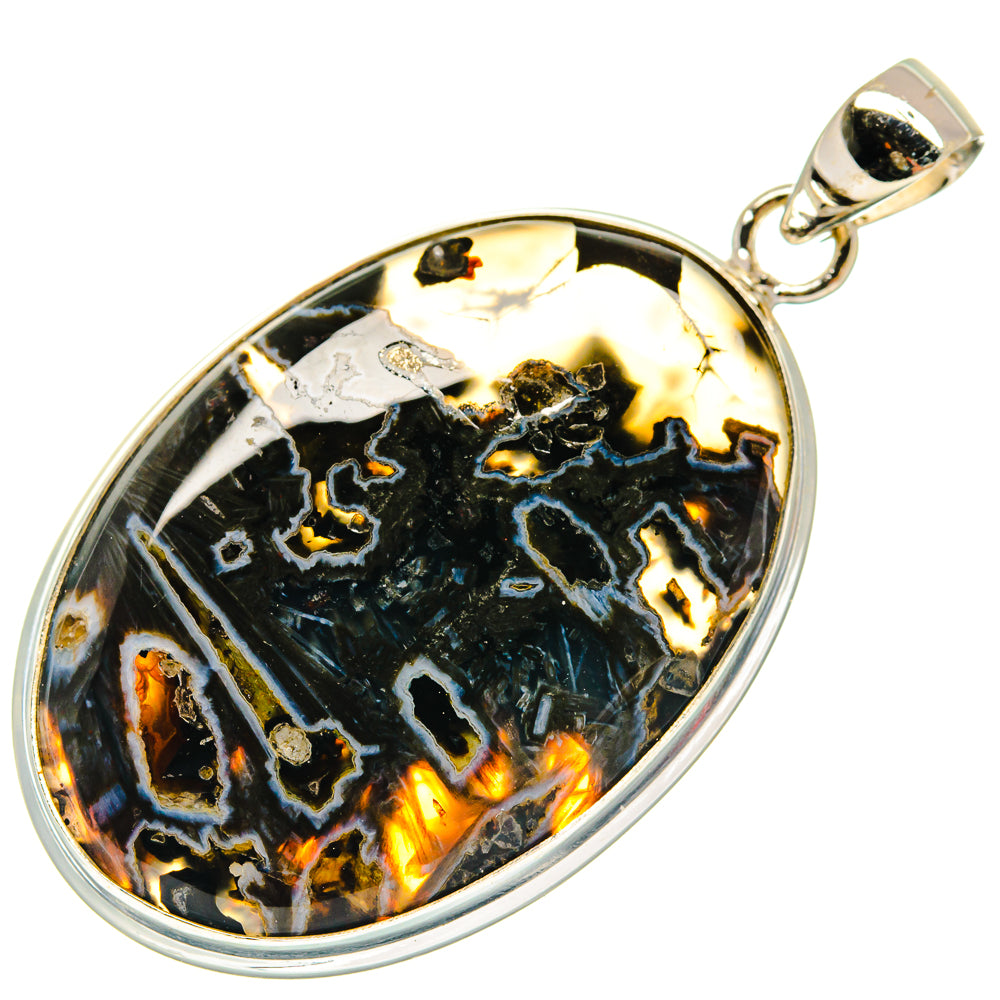Turkish Tube Agate Pendants handcrafted by Ana Silver Co - PD23098 - Photo 2