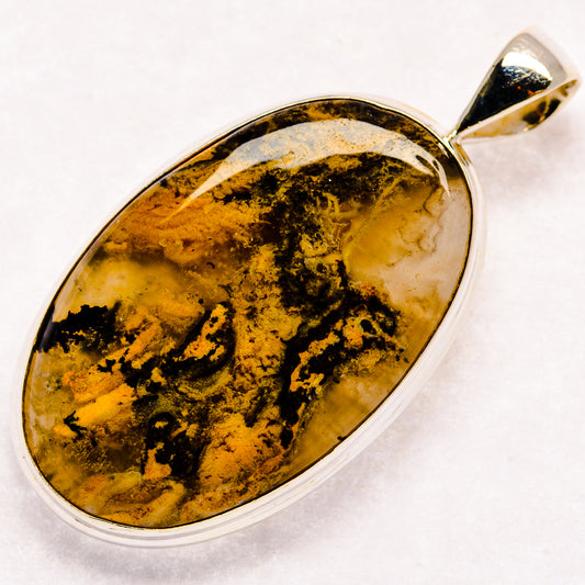 Indonesian Plume Agate Pendants handcrafted by Ana Silver Co - PD23121 - Photo 2
