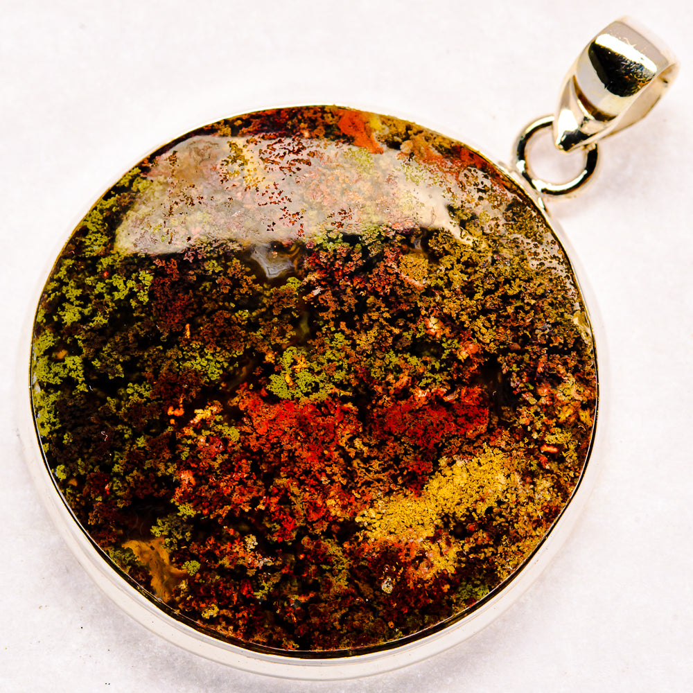 Indonesian Plume Agate Pendants handcrafted by Ana Silver Co - PD23129 - Photo 2
