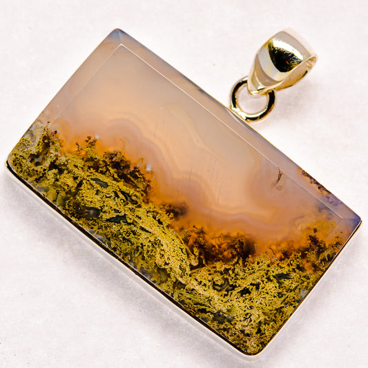 Indonesian Plume Agate Pendants handcrafted by Ana Silver Co - PD23136 - Photo 2