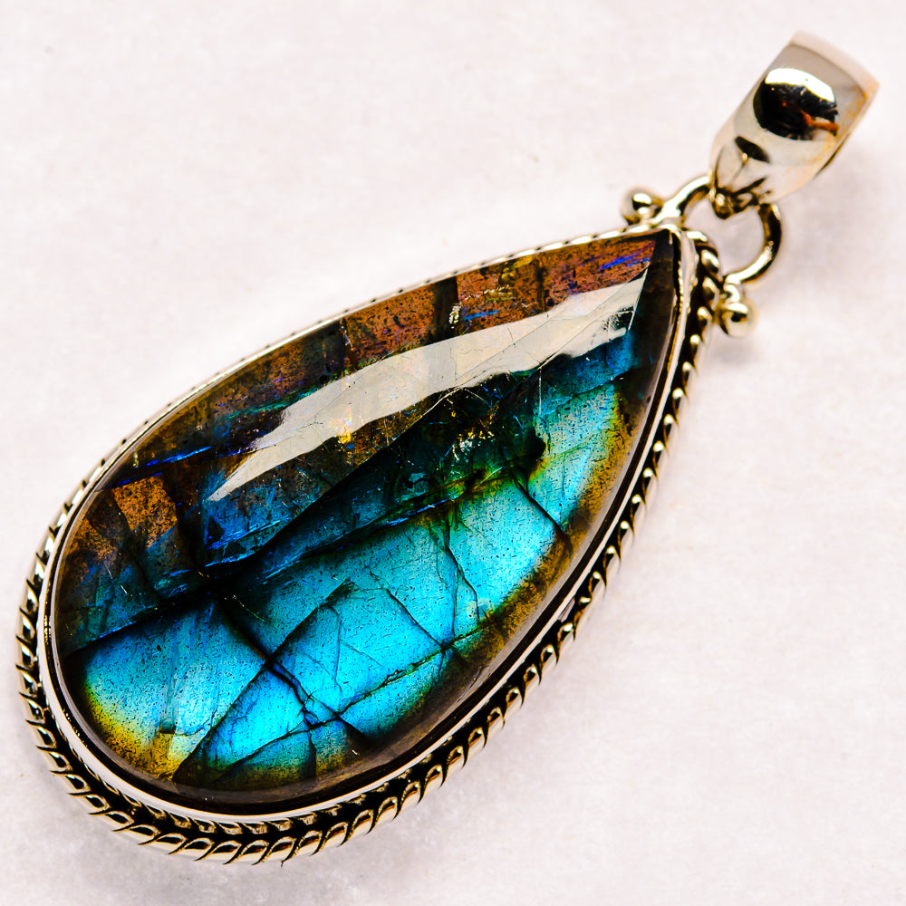Labradorite Pendants handcrafted by Ana Silver Co - PD23137 - Photo 2