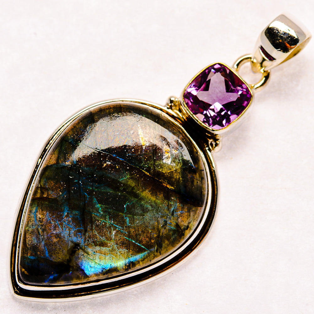 Labradorite Pendants handcrafted by Ana Silver Co - PD23143 - Photo 2