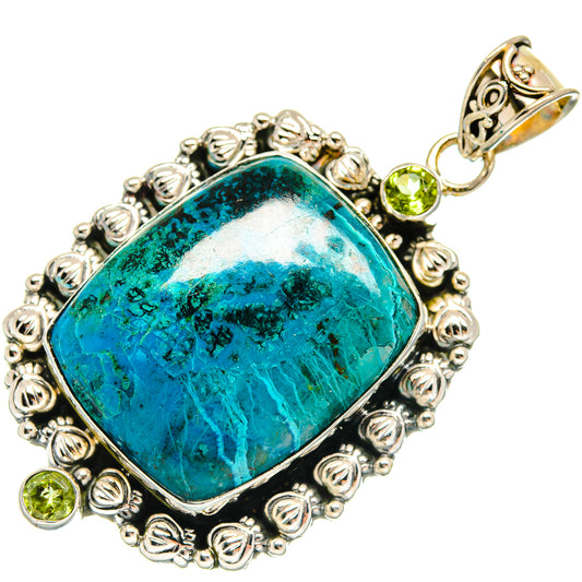 Chrysocolla Pendants handcrafted by Ana Silver Co - PD23156 - Photo 2