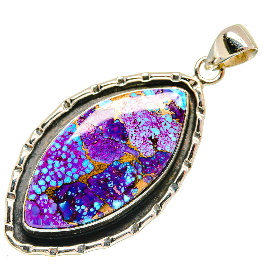 Spiny Oyster Turquoise Pendants handcrafted by Ana Silver Co - PD23157 - Photo 2