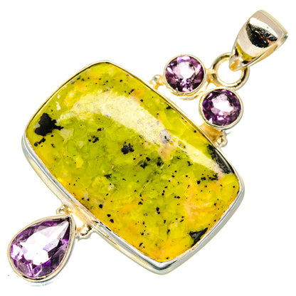 African Green Opal Pendants handcrafted by Ana Silver Co - PD23158 - Photo 2