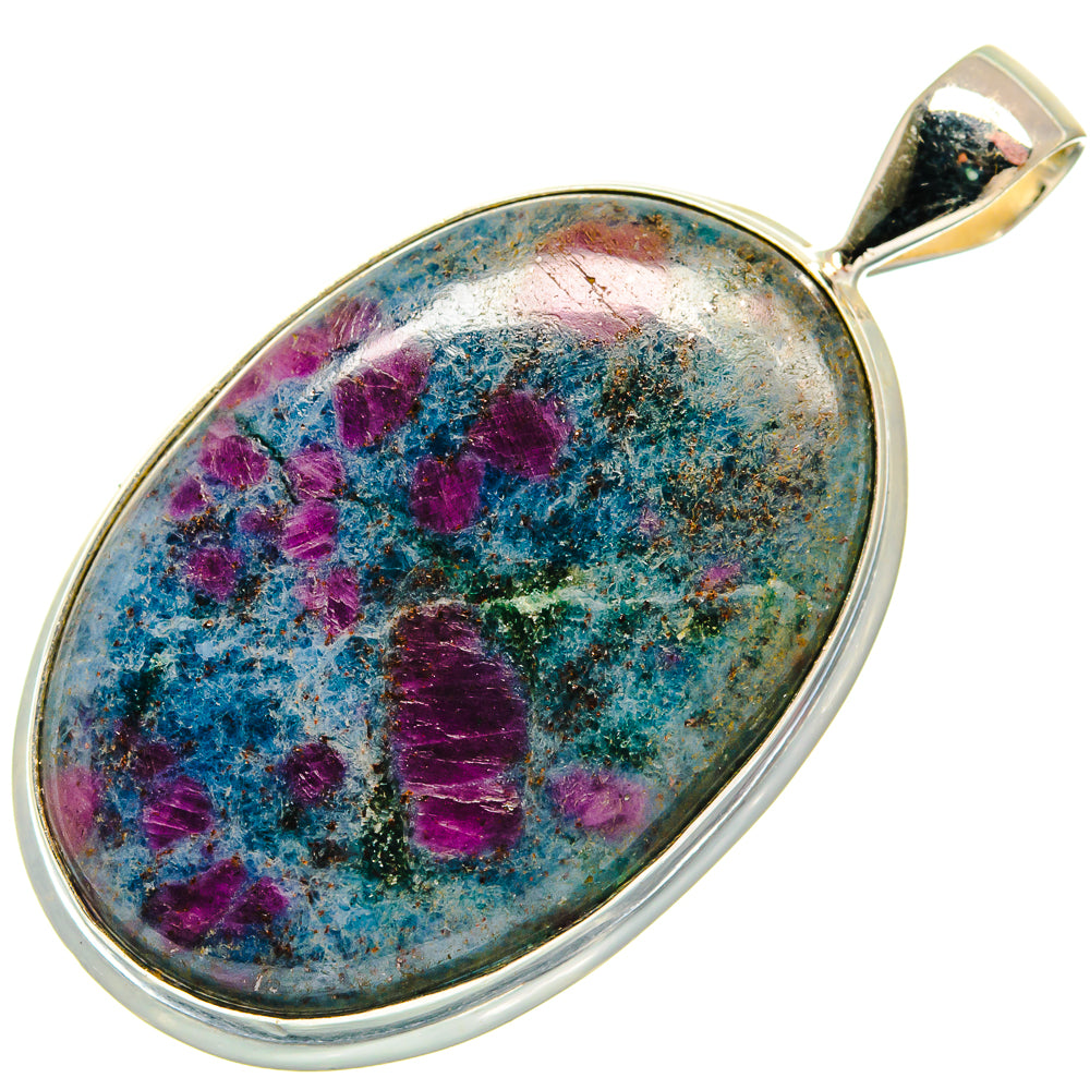 Ruby Fuchsite Pendants handcrafted by Ana Silver Co - PD23160 - Photo 2