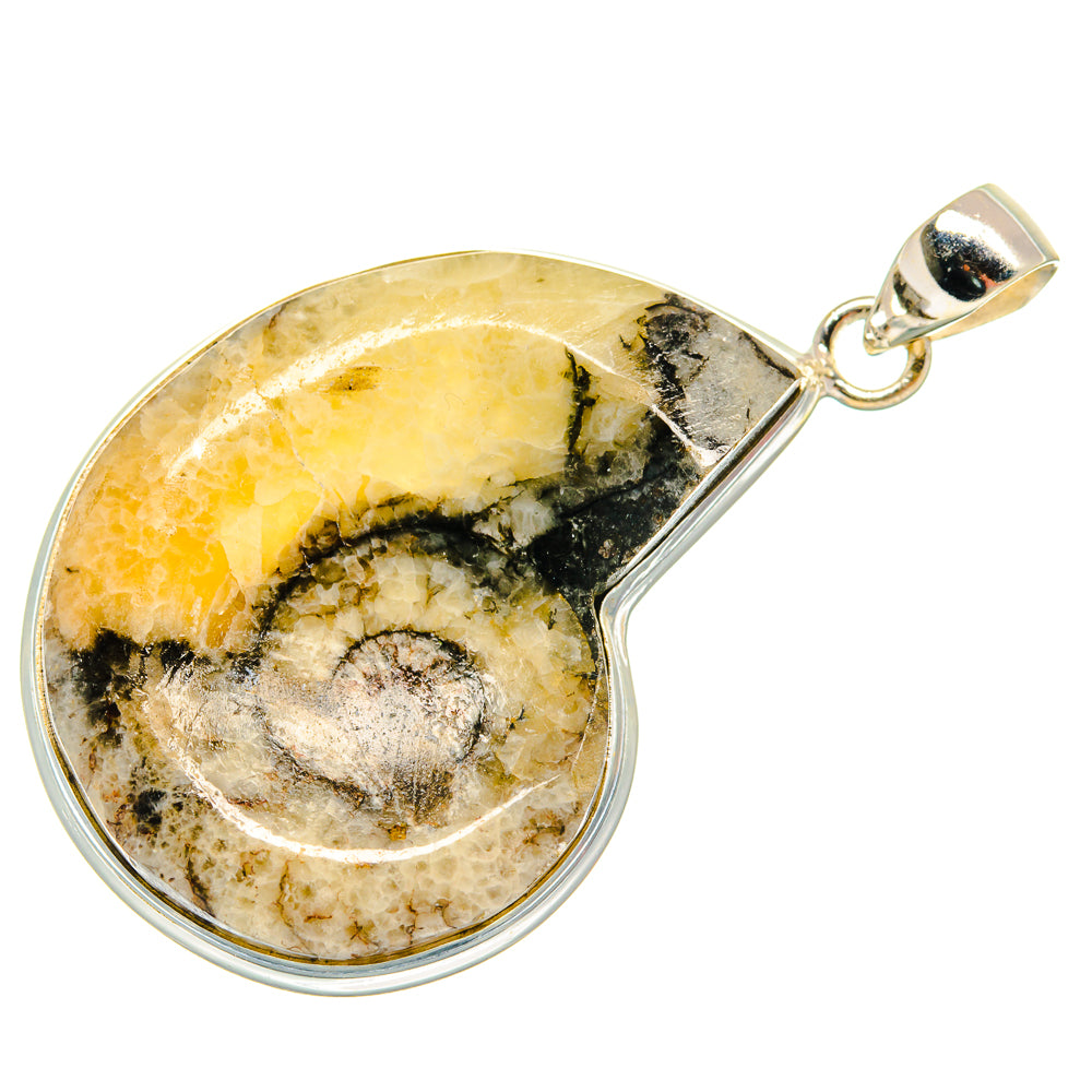 Pinolith Fossil Pendants handcrafted by Ana Silver Co - PD23175 - Photo 2