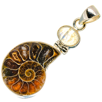 Ammonite Fossil Pendants handcrafted by Ana Silver Co - PD23179 - Photo 2