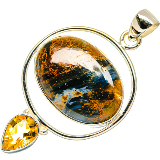 Golden Pietersite Pendants handcrafted by Ana Silver Co - PD23189 - Photo 2