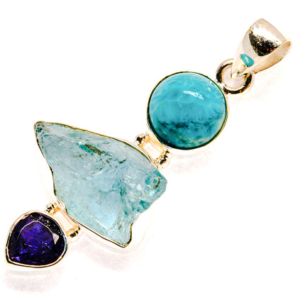 Aquamarine Pendants handcrafted by Ana Silver Co - PD23207 - Photo 2