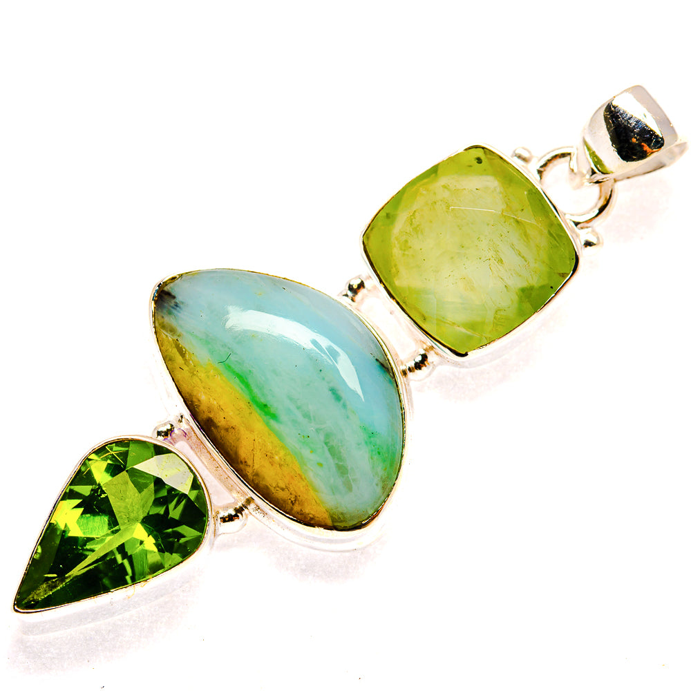 Peruvian Opal Pendants handcrafted by Ana Silver Co - PD23208 - Photo 2