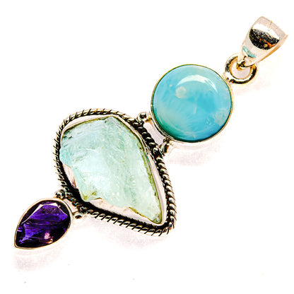 Aquamarine Pendants handcrafted by Ana Silver Co - PD23213 - Photo 2