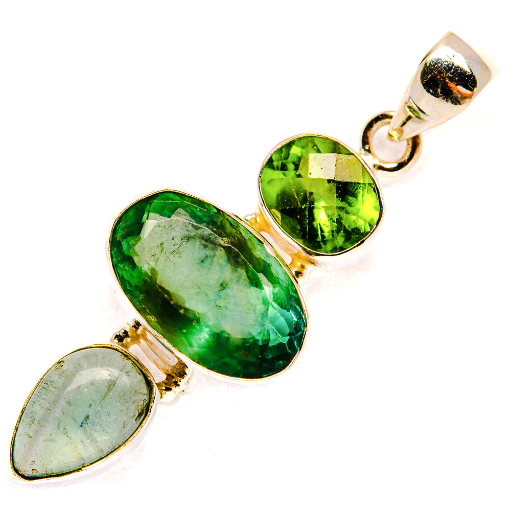 Green Fluorite Pendants handcrafted by Ana Silver Co - PD23216 - Photo 2