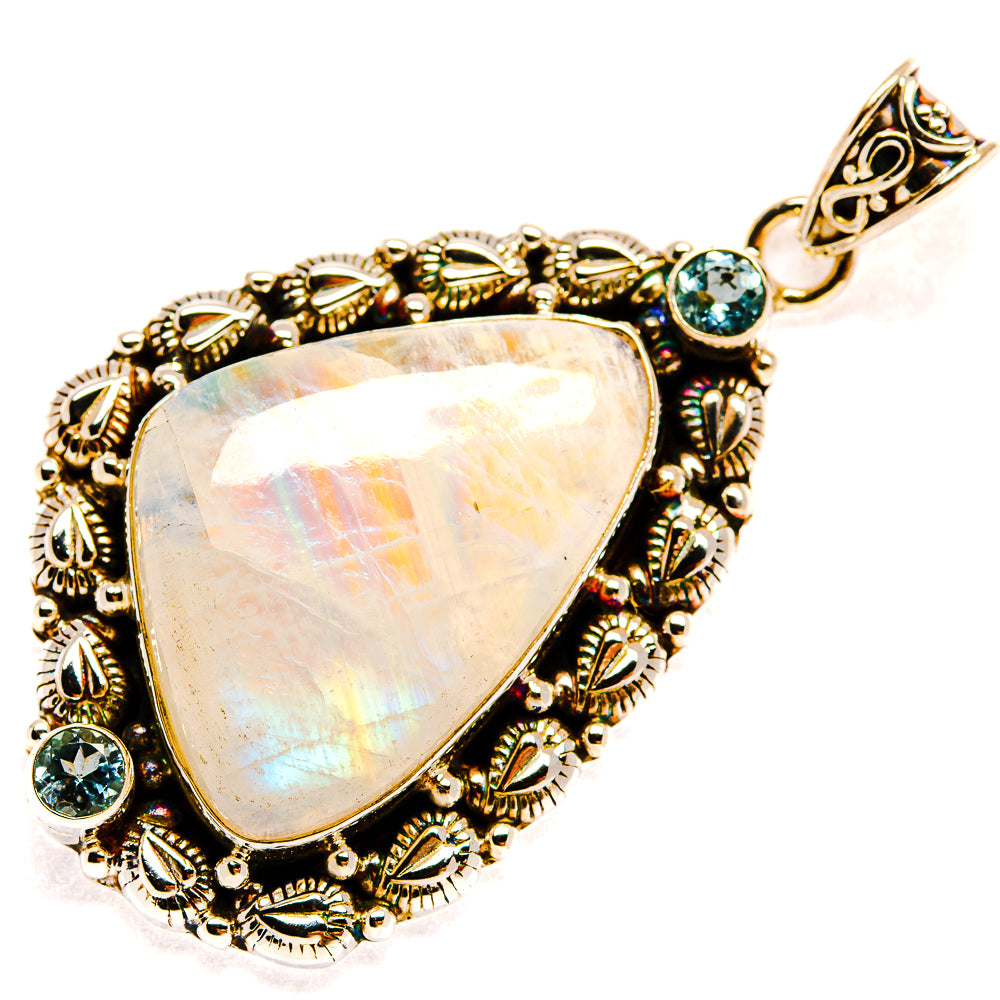 Rainbow Moonstone Pendants handcrafted by Ana Silver Co - PD23220 - Photo 2