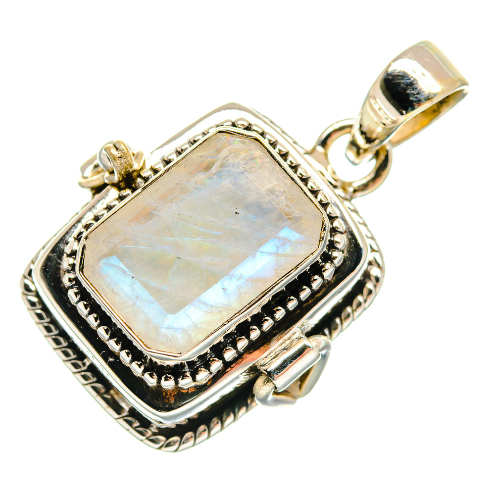 Rainbow Moonstone Pendants handcrafted by Ana Silver Co - PD23229 - Photo 2