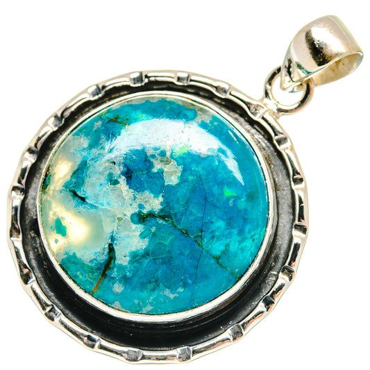 Chrysocolla Pendants handcrafted by Ana Silver Co - PD23278 - Photo 2