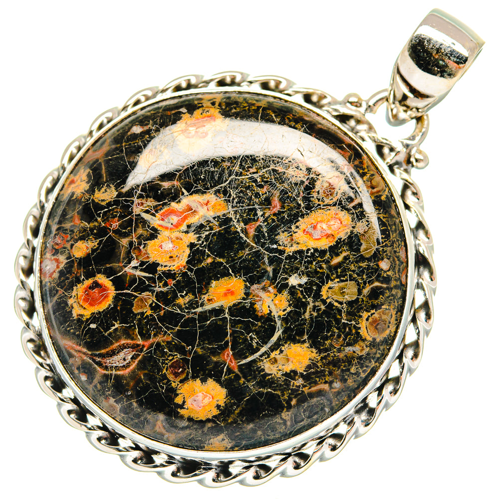 Fireworks Obsidian Pendants handcrafted by Ana Silver Co - PD23285 - Photo 2