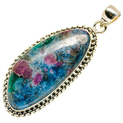 Ruby Fuchsite Pendants handcrafted by Ana Silver Co - PD23296 - Photo 2