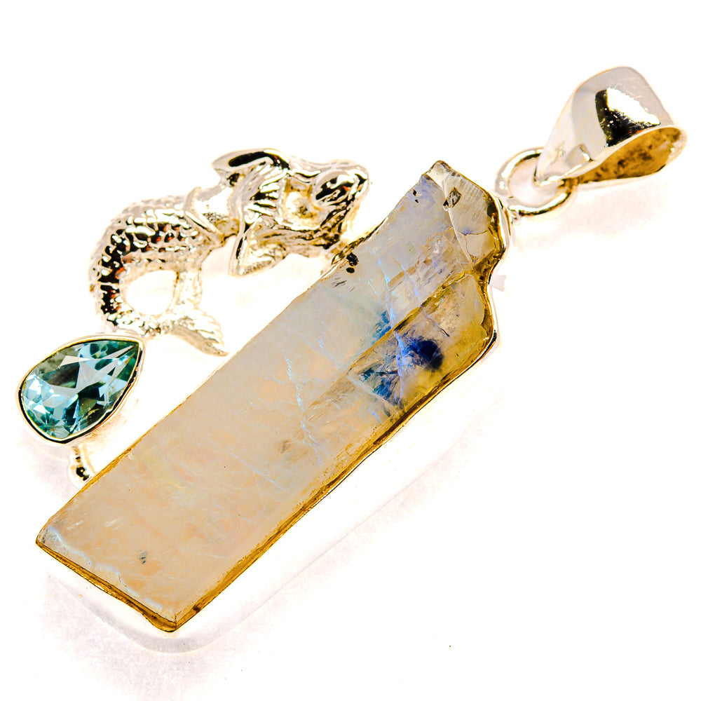 Rainbow Moonstone Pendants handcrafted by Ana Silver Co - PD23316 - Photo 2