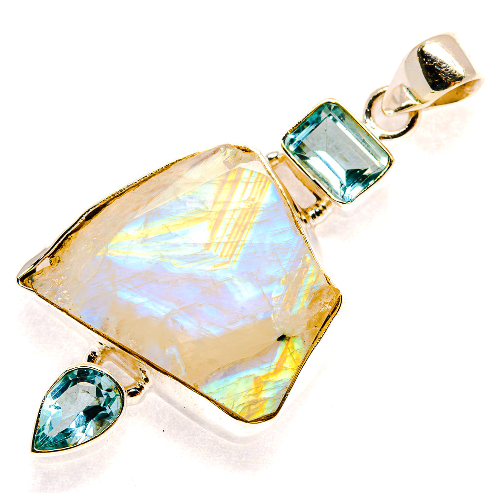 Rainbow Moonstone Pendants handcrafted by Ana Silver Co - PD23317 - Photo 2